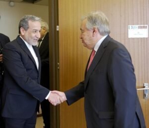 ایرانی وزیر خارجہ عباس عراقچی کی اقوام متحدہ کے سکریٹری جنرل انتونیو گوٹریس سے جنیوا میں ملاقات