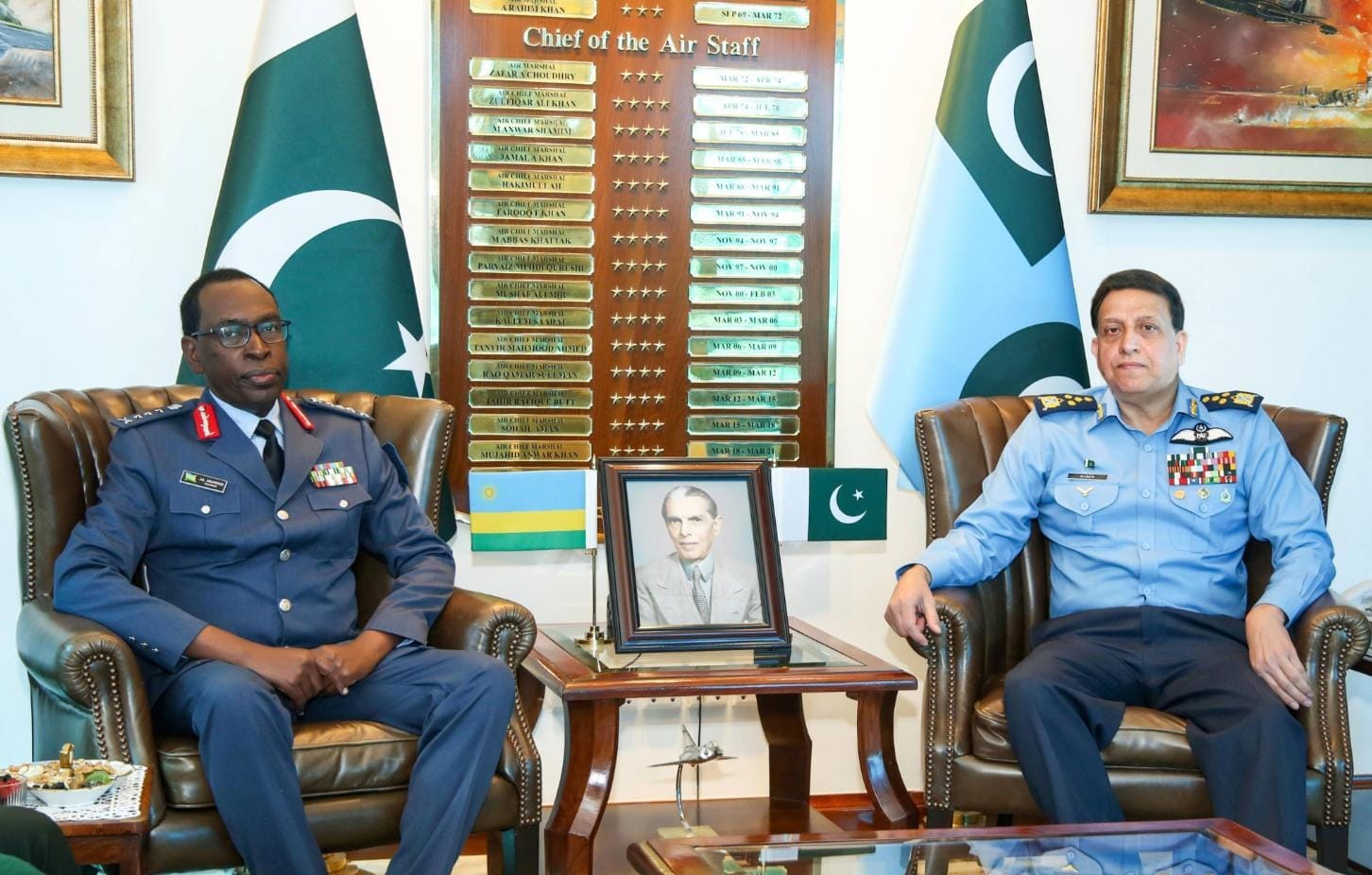 جمہوریہ روانڈا کےایئر چیف کا ایئر ہیڈ کوارٹرز کا دورہ