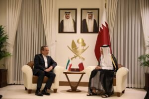 ایرانی وزیر خارجہ اور قطری وزیراعظم و وزیر خارجہ کی دوحہ میں ملاقات