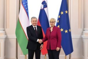 صدر ازبکستان شوکت مرزئیوف اور صدر سلووینیا ناتاشا پرچ موسر کی ملاقات، دو طرفہ تعلقات کے فروغ پر بات چیت