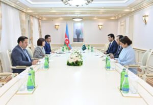آذربائیجان کی ملی مجلس کی اسپیکر صاحبہ غفارووا سے پاکستانی سفیر قاسم محی الدین کی ملاقات