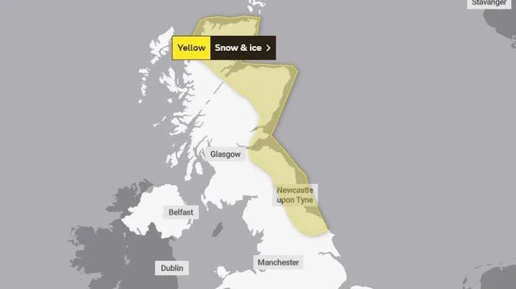 UK Met Office issues snow and ice warnings