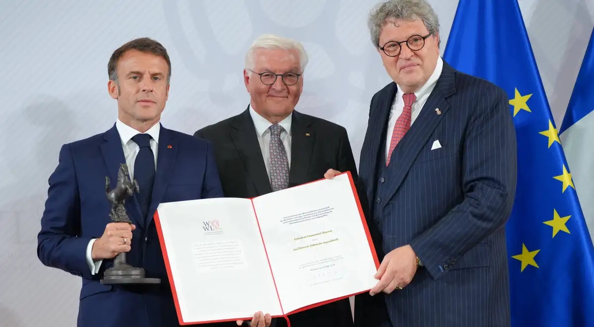 Emmanuel Macron Receives International Award of the Peace of Westphalia in Germany 7 Emmanuel Macron