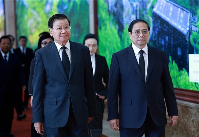 Vietnamese PM Phạm Minh Chính Meets with Laos' General Secretary and President Thongloun Sisoulith 1 Thongloun Sisoulith