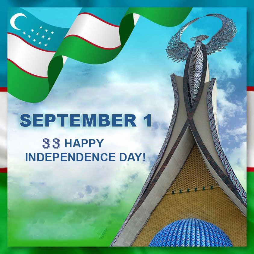 Happy 33rd Independence Day Uzbekistan 1 Independence Day