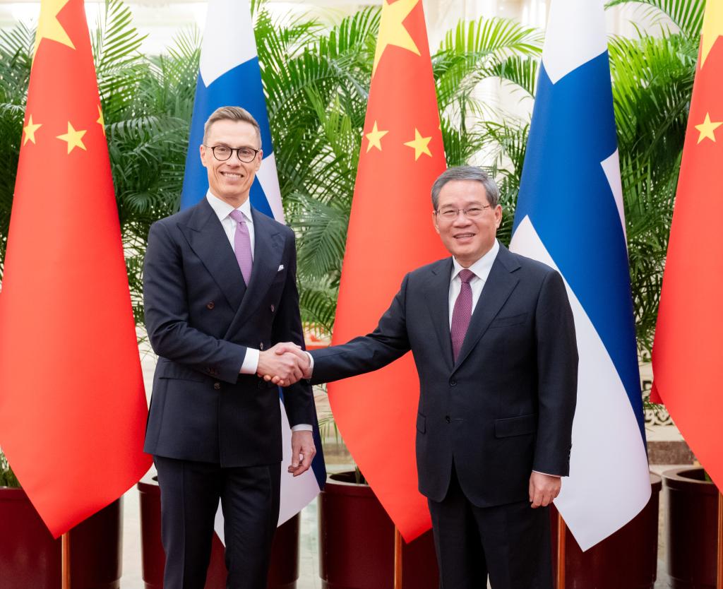 Chinese Premier Li Qiang and Finnish President Alexander Stubb Pledge Enhanced Cooperation in Trade and Sustainability 1 Chinese Premier Li Qiang