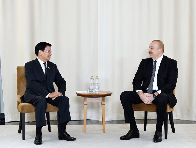 President Ilham Aliyev Meets with Lao President Thongloun Sisoulith in Kazan 1 Ilham