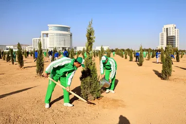 President Serdar Berdimuhamedov Launches Nationwide Tree-Planting Campaign in Turkmenistan 1 Turkmenistan