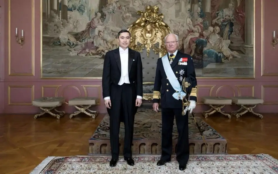 Kazakh Ambassador Presents Credentials to King Carl XVI Gustaf in Stockholm 1 Ambassador