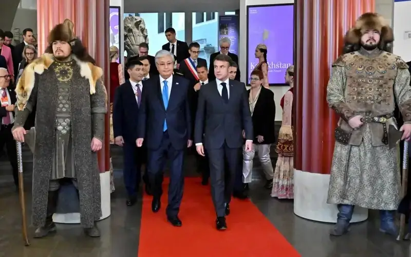 President Tokayev and Macron Visit 'Kazakhstan: Treasures of the Great Steppe' Exhibition in Paris 6 Tokayev
