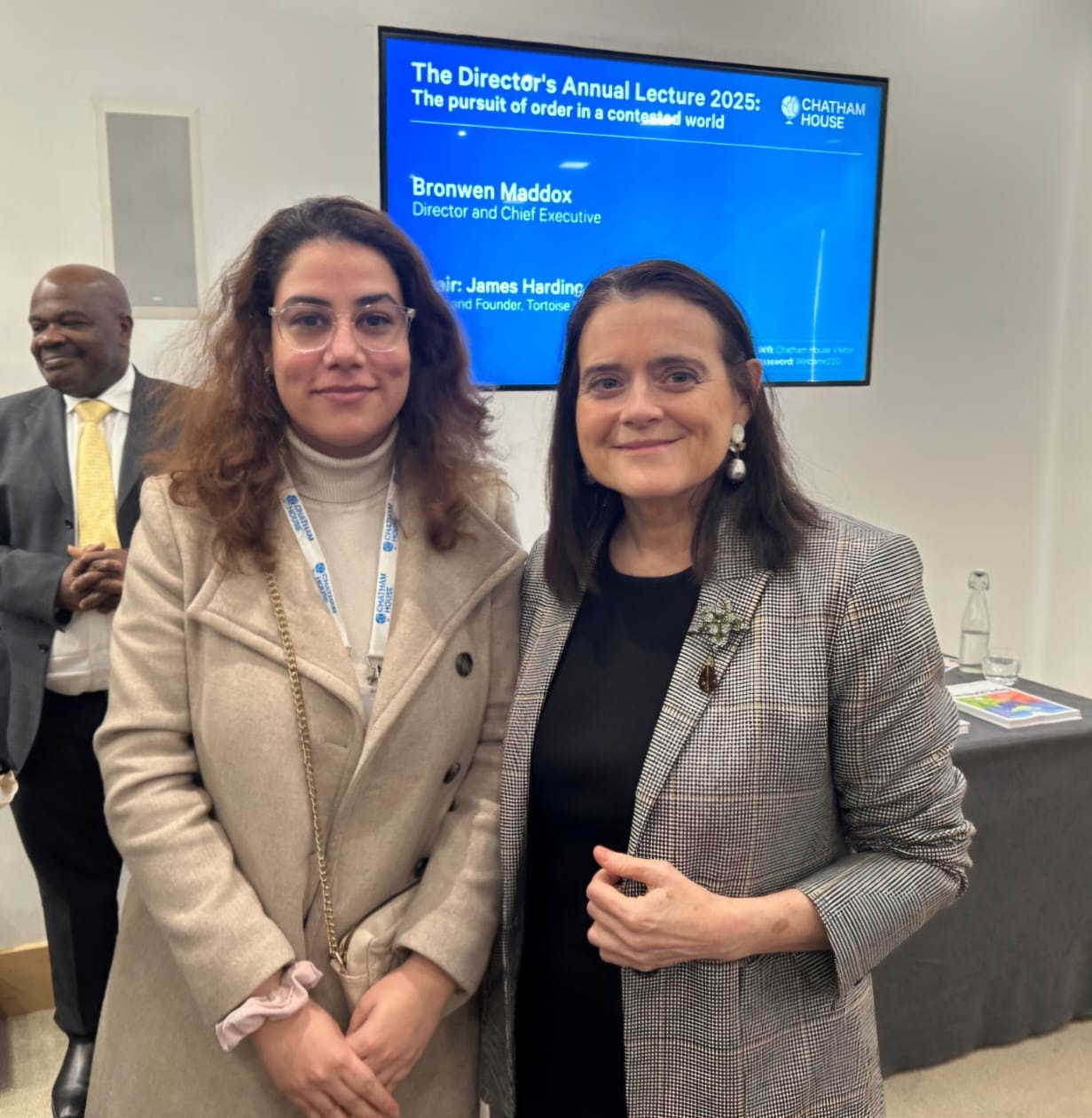 Ms. Mehreen Gul, Deputy Director, PRCCSF, Attends the Director's Annual Lecture 2025 Delivered by Chatham House Director and Chief Executive Ms. Bronwen Maddox 1 Ms. Mehreen Gul, Deputy Director, PRCCSF, Attends the Director's Annual Lecture 2025 Delivered by Chatham House Director and Chief Executive Ms. Bronwen Maddox
