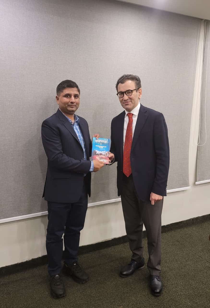 Ambassador Javlon Vakhabov Receives Signed Copy of "Samarkand and Fallen Flowers" by Mr. Muhammad Ali Pasha 1 Javlon Vakhabov