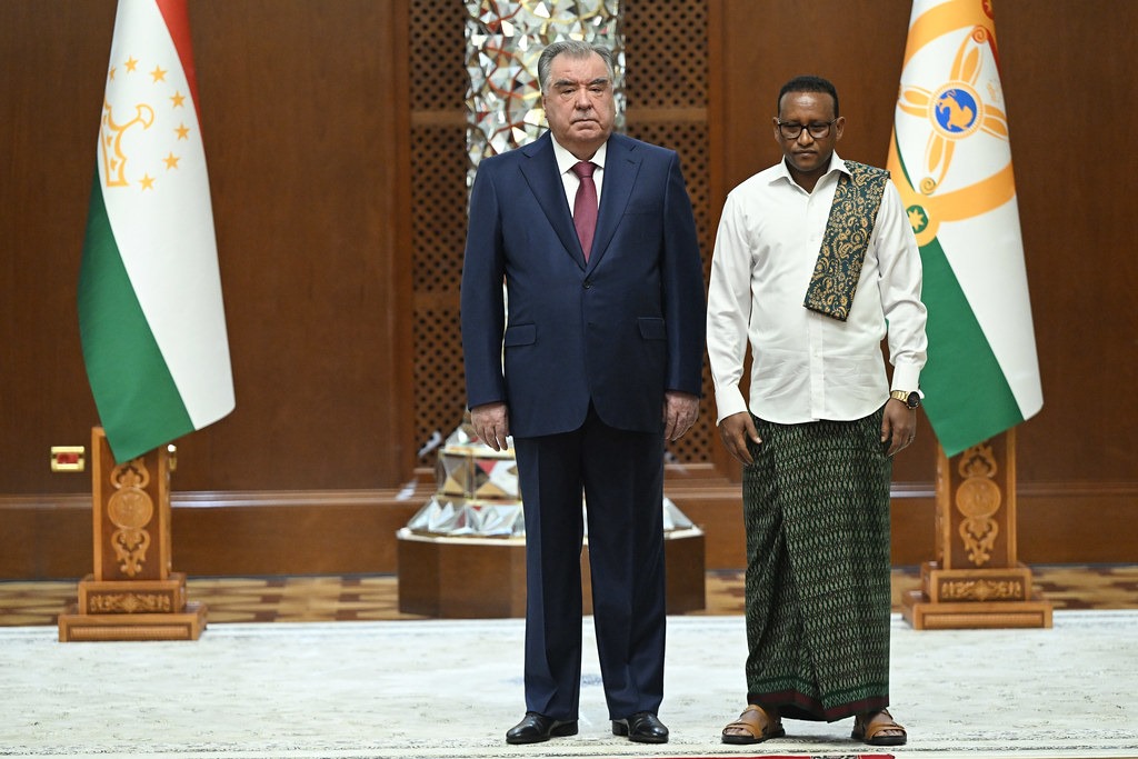 Ambassador Dr Jemal Presents His Credentials to President of Tajikistan 1 Ambassador Dr Jemal Presents His Credentials to President of Tajikistan