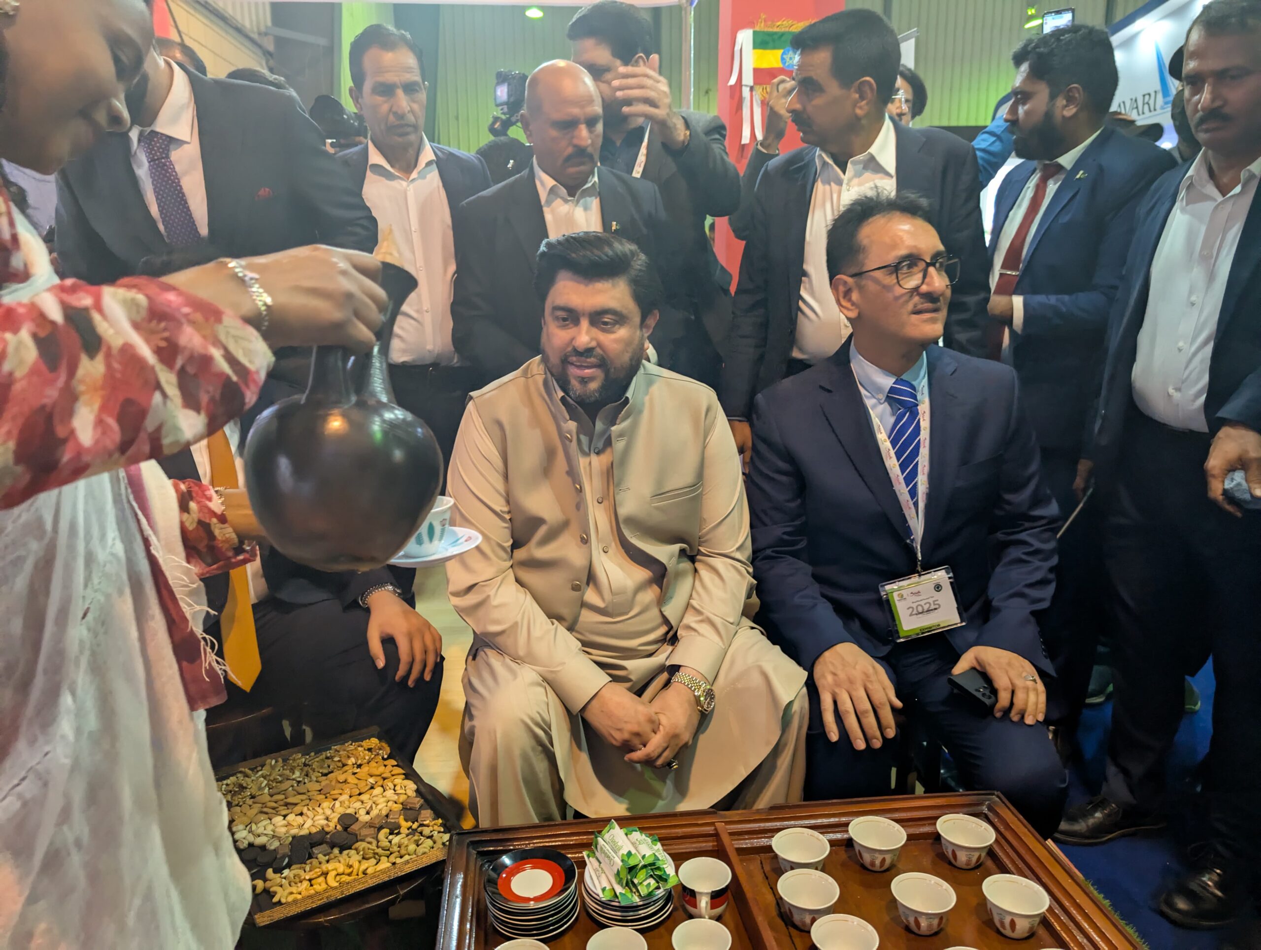 Governor Sindh Visits Ethiopian Embassy Tourism Pavilion at PTM 2025 1 Embassy