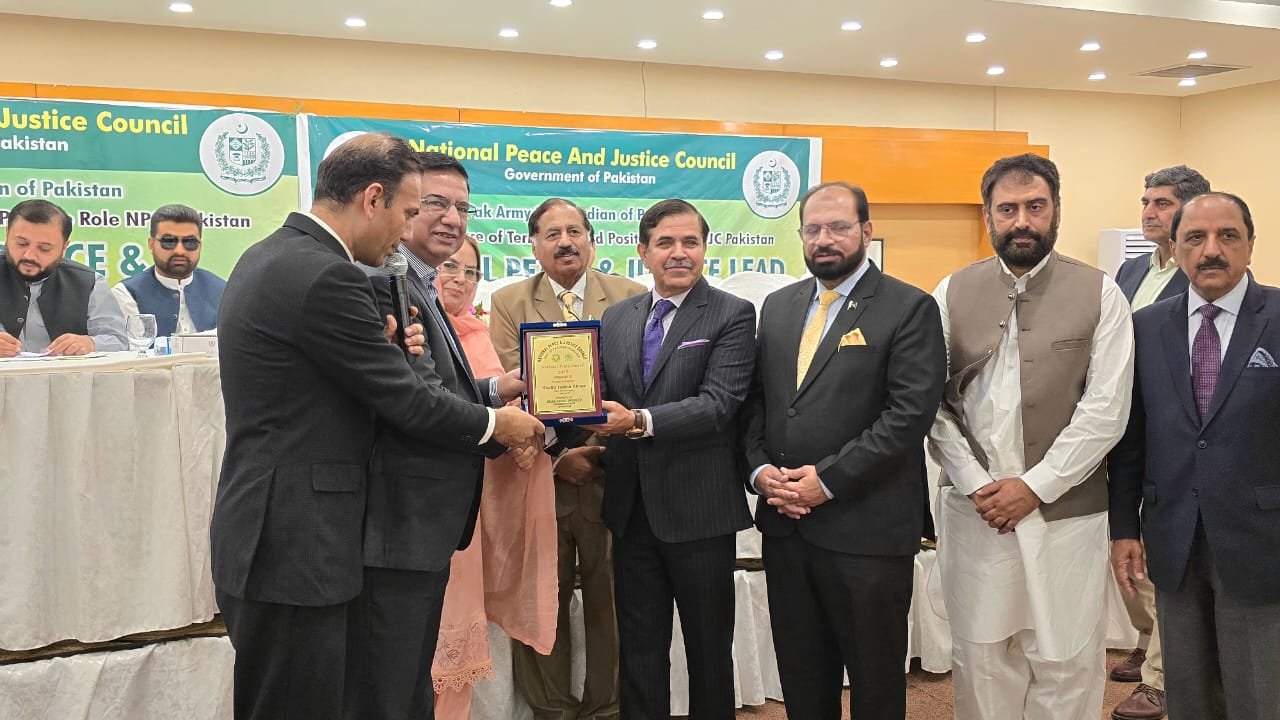 Mr. Khalid Taimur Akram Honored with “National Peace Award 2025” at Pakistan’s Annual Peace Seminar held in Islamabad