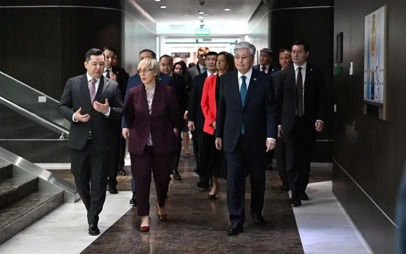 Presidents of Kazakhstan and Slovenia Visit Astana International Financial Centre 1 Presidents of Kazakhstan and Slovenia Visit Astana International Financial Centre