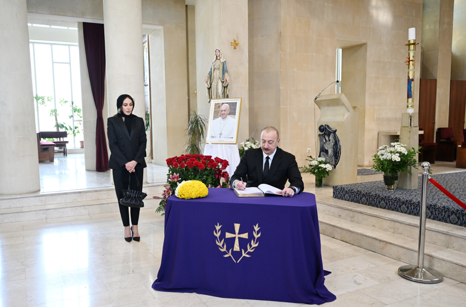 President Ilham Aliyev and First Lady Mehriban Aliyeva Offer Condolences on the Passing of Pope Francis 1 President Ilham Aliyev and First Lady Mehriban Aliyeva Offer Condolences on the Passing of Pope Francis
