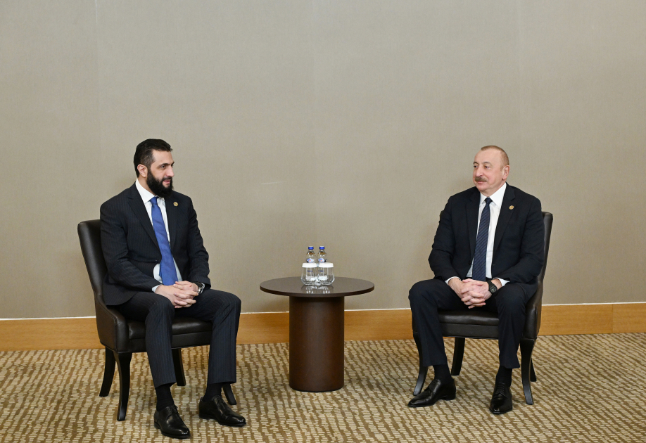 President Ilham Aliyev Meets Syrian Interim President Ahmed al-Sharaa in Antalya 1 President Ilham Aliyev Meets Syrian Interim President Ahmed al-Sharaa in Antalya