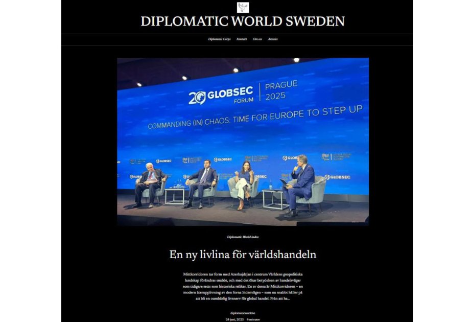 Azerbaijan Spotlighted as Key Hub in Modern Silk Road by Swedish Diplomatic Portal