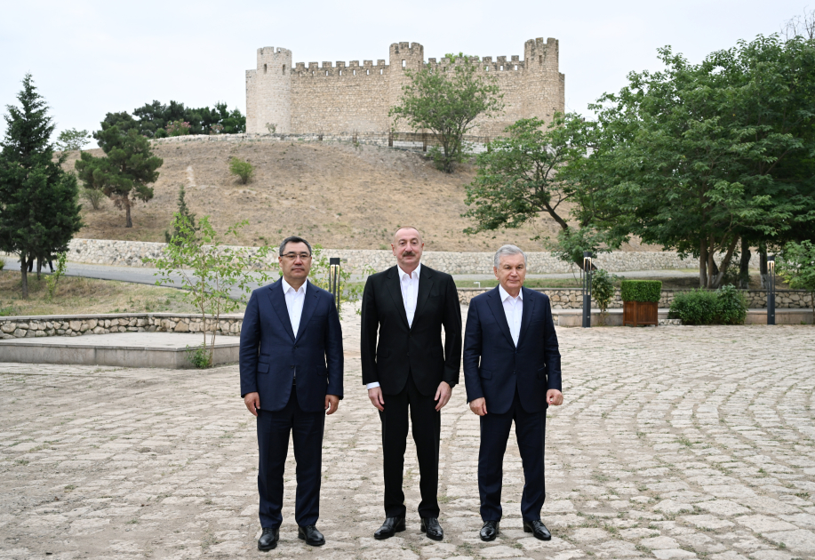 Presidents of Azerbaijan, Uzbekistan, and Kyrgyzstan Visit Shahbulag Castle in Aghdam 9 Aghdam