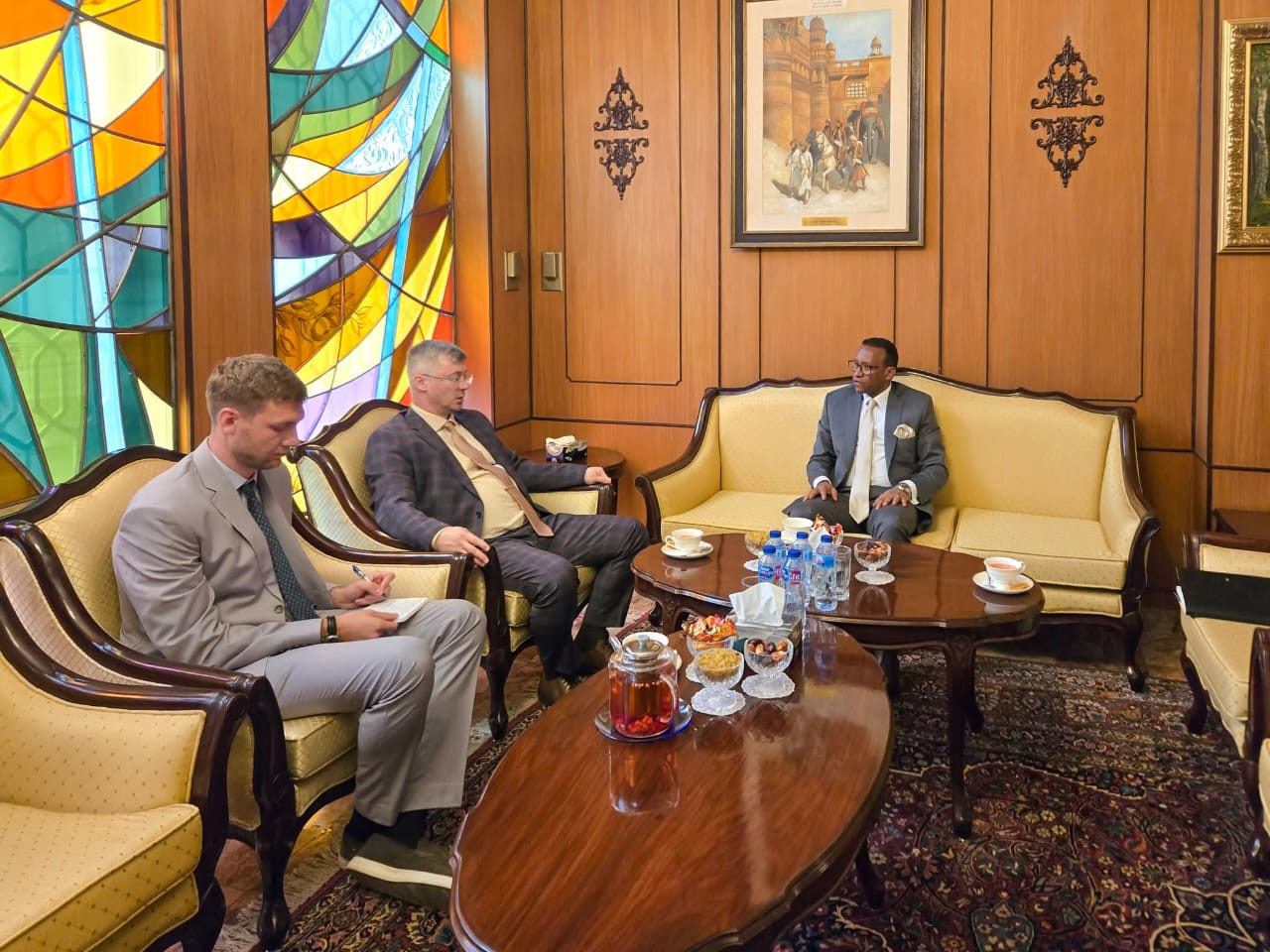 Ambassador Dr. Jemal Beker Abdula Meets Russian Envoy to Discuss Enhanced Bilateral Cooperation 1 Ambassador