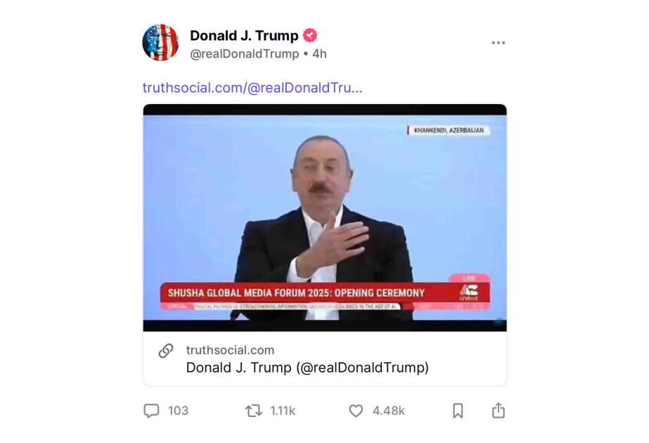 Trump Highlights Azerbaijani President Aliyev’s Remarks Praising U.S. Leadership and Peace Efforts 1 Trump