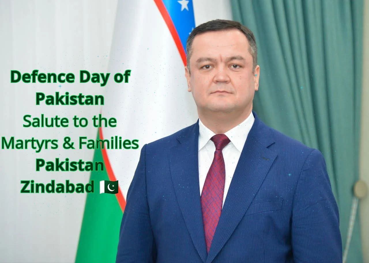 H.E. Alisher Tukhtaev Expresses Solidarity with Pakistan on Defence and Martyrs’ Day 1 Tukhtaev