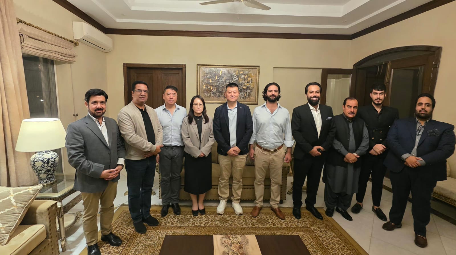 Dinner-Meeting Hosted by Pakistan’s Young Prominent Entrepreneur Raja Hamza Saleem in Honor of Chinese ACFIC and Precise Development (HK) Ltd Delegation 2 ACFIC