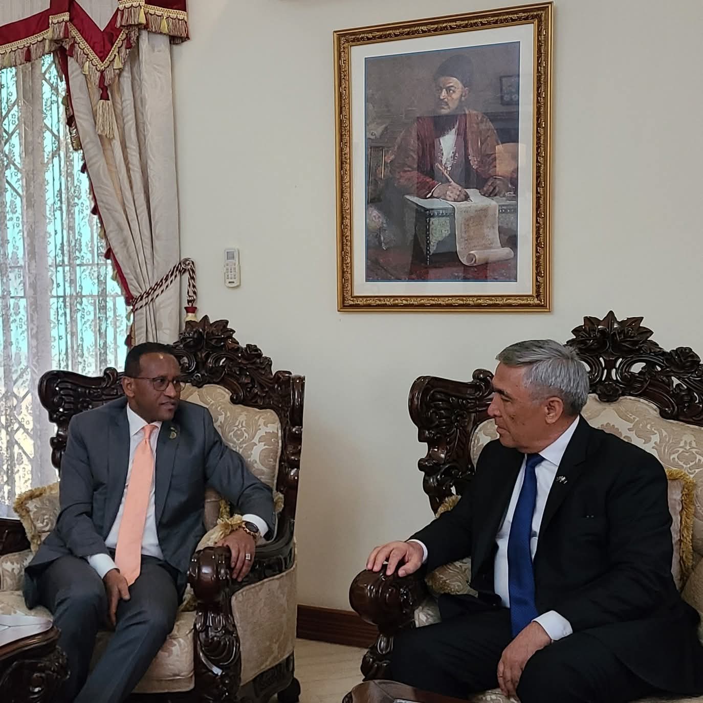 Ethiopian Ambassador Pays Farewell Call on Turkmen Counterpart in Islamabad 8 Ambassador