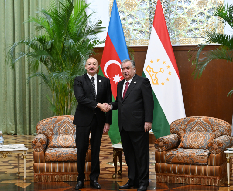 Ilham Aliyev and Emomali Rahmon Discuss Expansion of Azerbaijan-Tajikistan Cooperation in Dushanbe 1 Aliyev