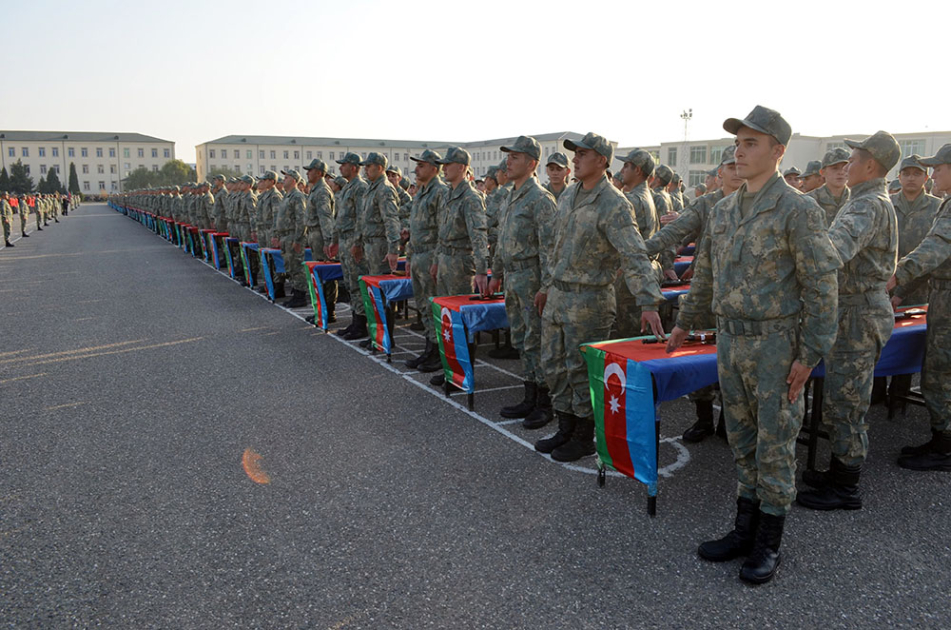 Military Oath-Taking Ceremonies Held in Azerbaijan Army on State Flag Day 11 Military