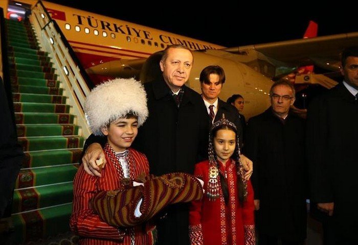 President Erdoğan Arrives in Ashgabat for International Forum of Peace and Trust 10 Erdoğan