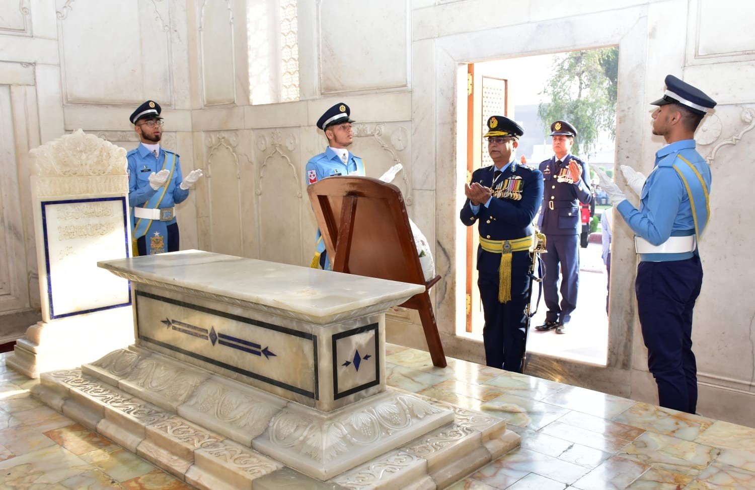 PAF Contingent Takes Charge of the Guard Duties at Mazar-e-Iqbal 4 PAF