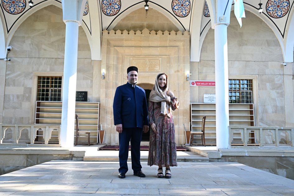 Leyla Aliyeva Visits Juma Mosque in Yevlakh, Reviews Facilities for Worshippers 3 Aliyeva