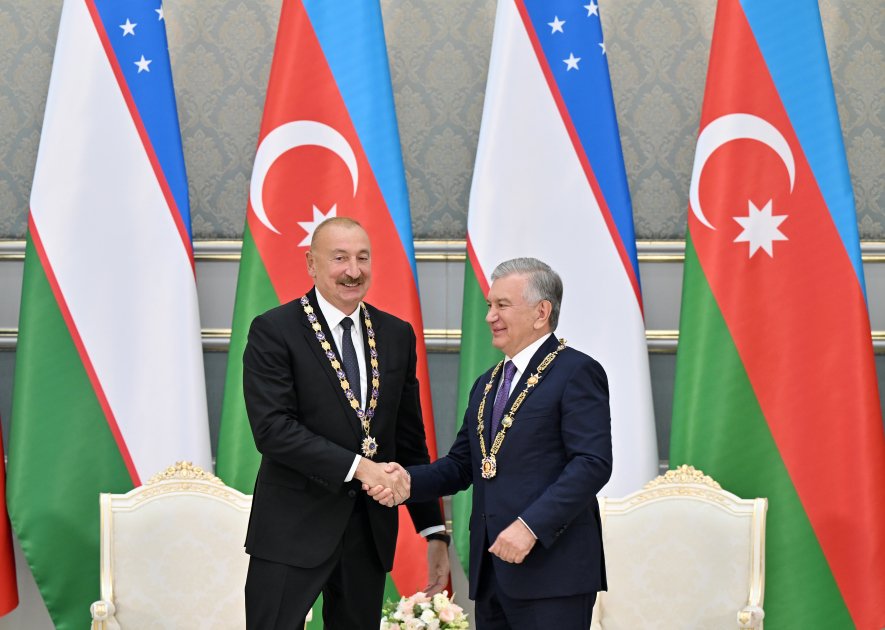 Azerbaijan, Uzbekistan Presidents Exchange Highest State Awards in Tashkent 2 Uzbekistan