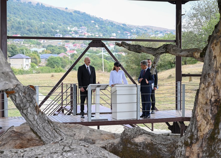 President Ilham Aliyev Inspects Conservation Works at Historic Shrines in Shamakhi 12 Shamakhi